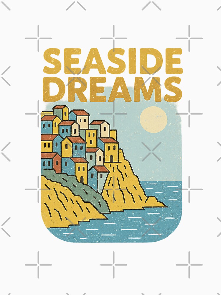 Seaside Dreams – Retro Cinque Terre Coastal Graphic by Bratak