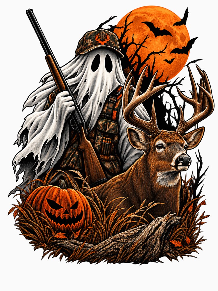 Halloween Deer Hunting Ghost Vintage by Shopex10