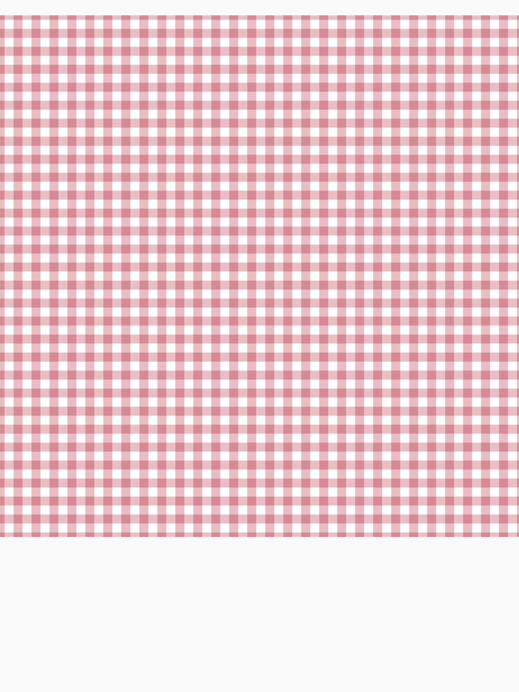 Coquette Pink Gingham Checkered Pattern | Soft Pink and White Gingham | Cute Dusty Rose Gingham Plaid | Pastel Blush Pink Cottagecore Checkered Print by VivaFy