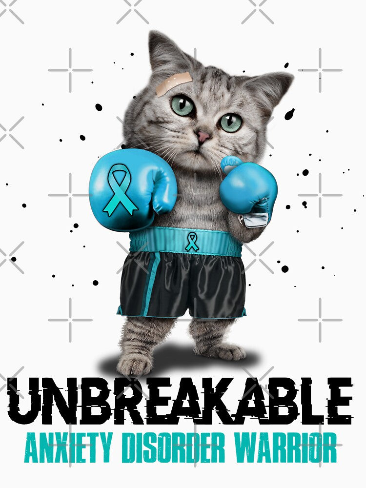 Anxiety Disorder Warrior - UNBREAKABLE - Anxiety Disorder Ribbon by EdithShop59