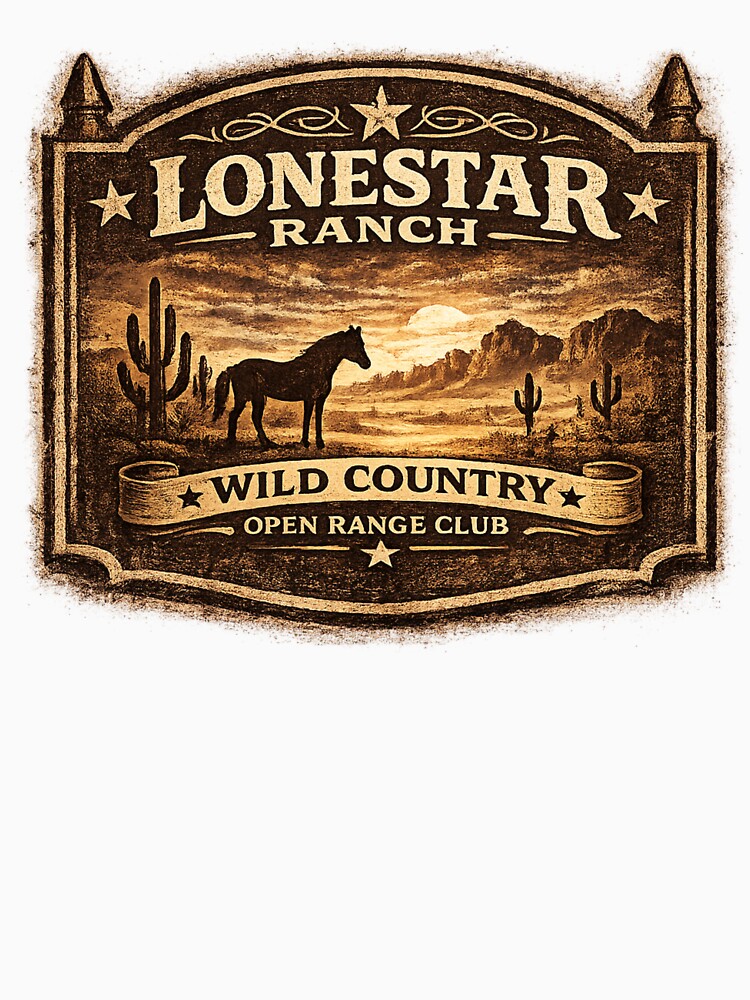 LONESTAR RANCH – Wild Country Western Badge by Anyshca