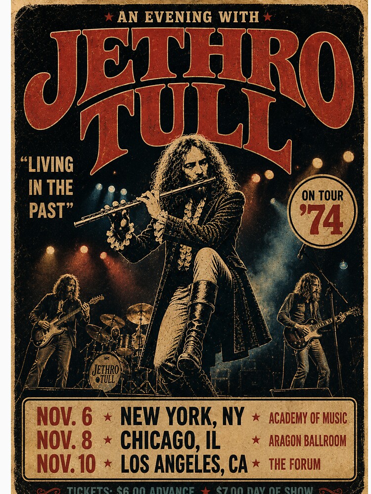 Jethro Tull 1974 Tour Poster Art by stickler85