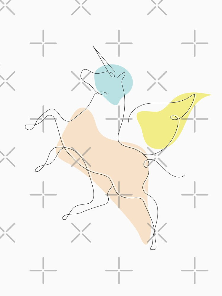 line art The winged horse by lefdaouired