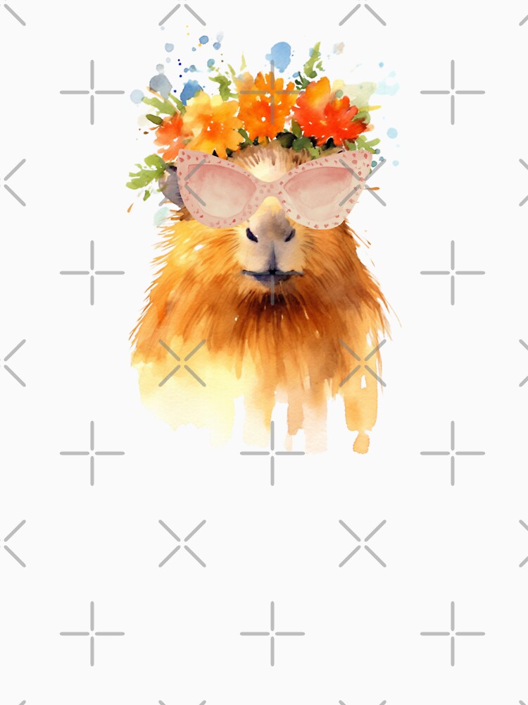 Watercolor Cute Cool Capybara by TheAnimalZ00