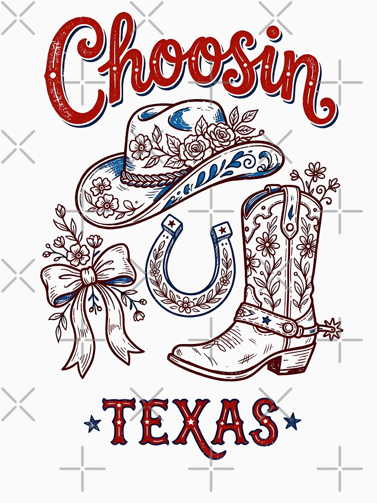 Choosin Texas Vintage Cowgirl Boot Hat Horseshoe by MTRBSK11