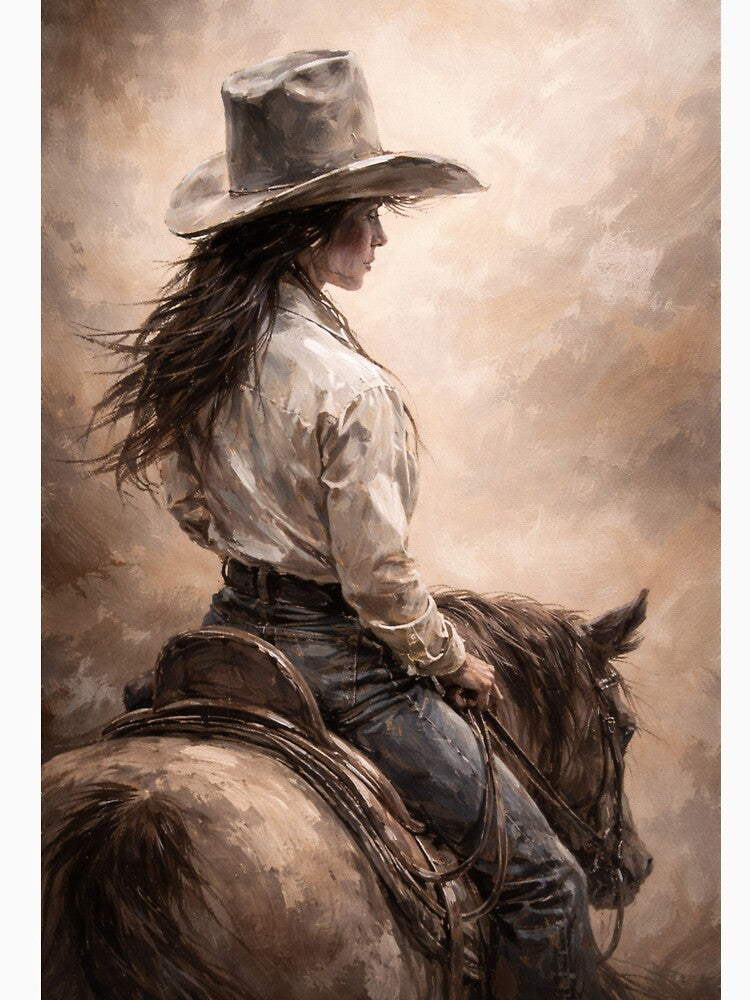 Frontier Grace — Western Cowgirl Portrait by SarahRoseZenaun