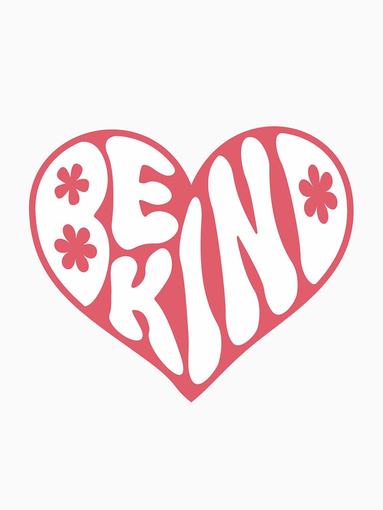 Be Kind Pink Heart Affirmation by tealborealis