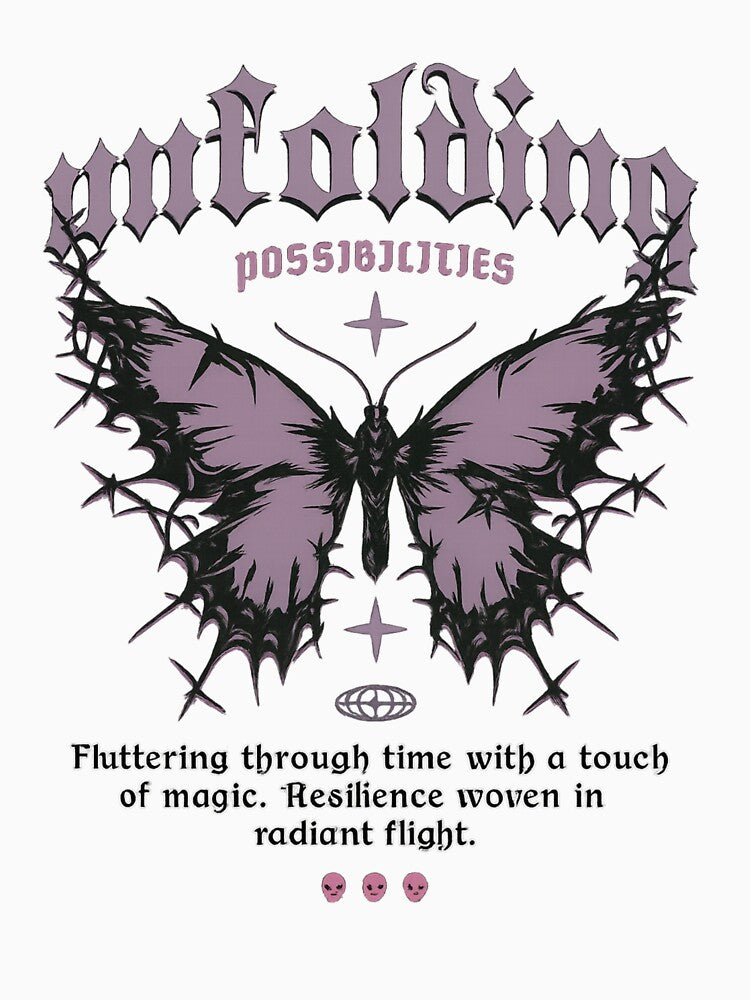 Unfolding Possibilities – Gothic Y2K Butterfly Design by ThaliaMoon