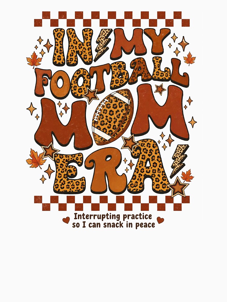 In My Football Mom Era Leopard Retro Football Mom by Yellowriversss