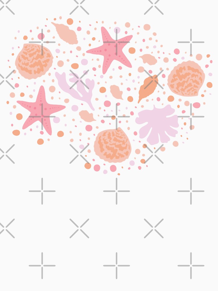 pastel seashell iPhone case, pink and blush corals, Henri Matisse, warm tones, pink aesthetic, lilac, mauve, cute iPhone case, orange, pastels, starfish by blomastudios