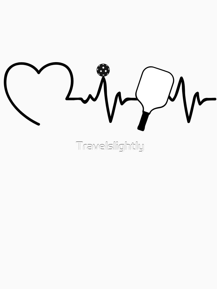 Heartbeat Pickleball Player – Minimalist Design for Pickleball Lovers by Travelslightly