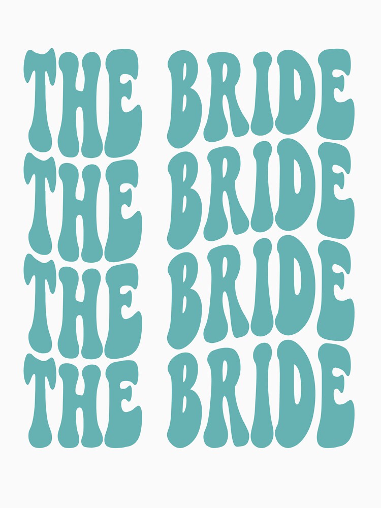 The Bride Beachy Teal Retro Graphic Bridal Party Gifts for Bachelorette Party by mysticblvd