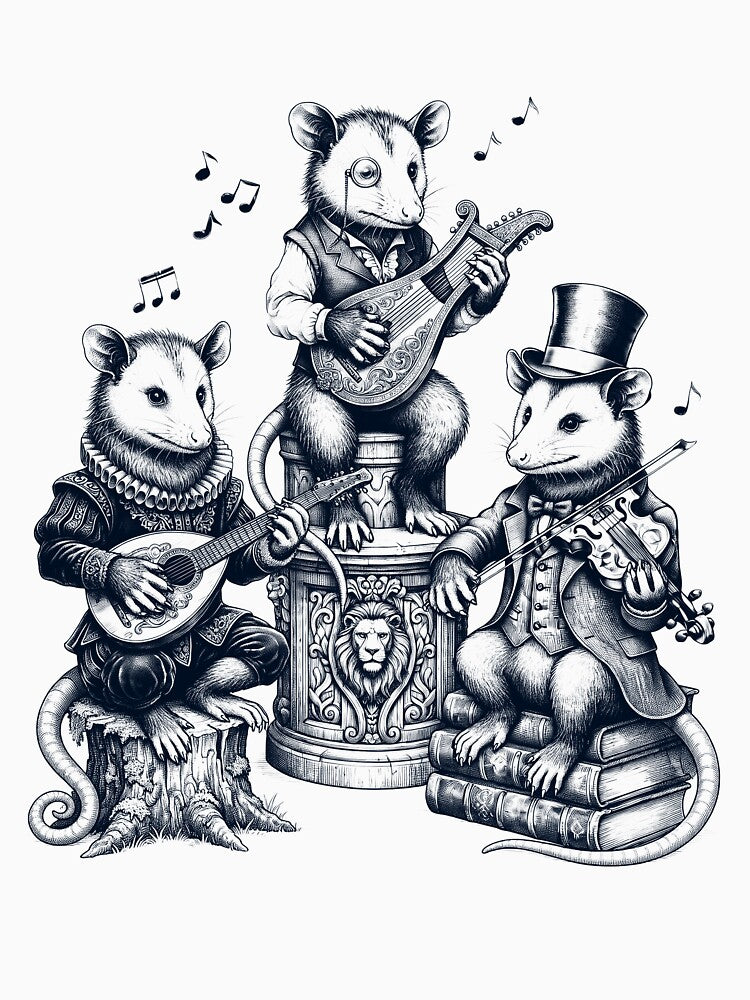 Vintage Possum Music Instrument Animal Lover by dian-rody-crest