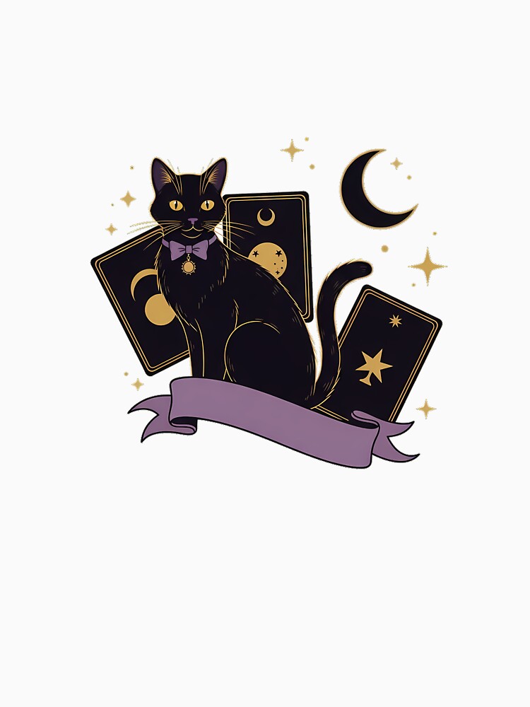 Black Cat Tarot Ribbon Gift by IllumeInk