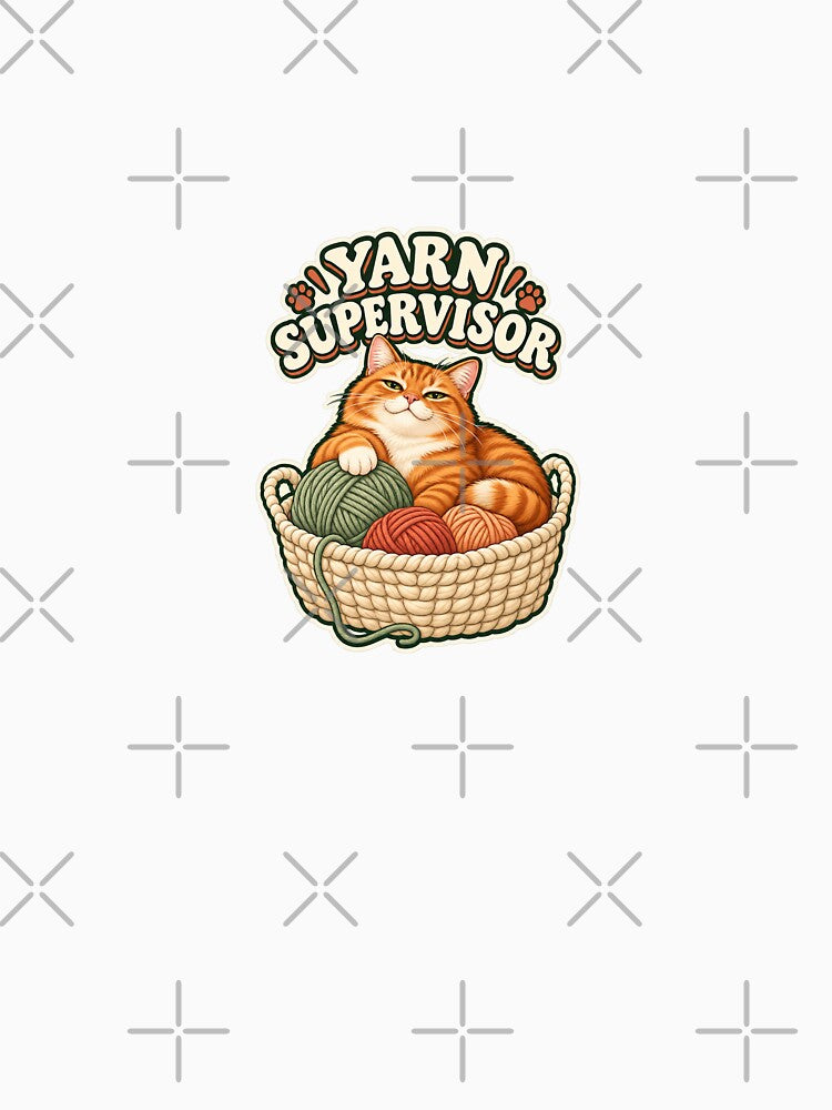Yarn Supervisor – Funny Knitting Cat by KraMy