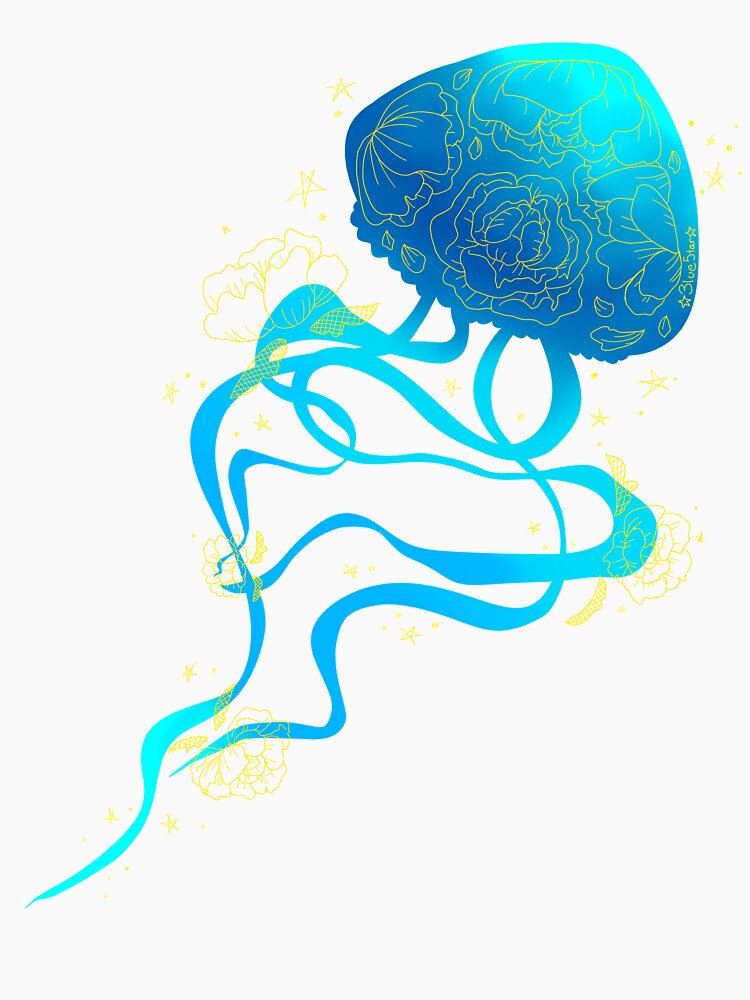 Gold Flower Jellyfish by artby3lue5tar