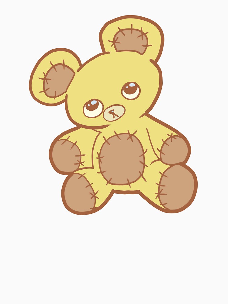 Cottage core teddy bear (yellow) by gross-girl99