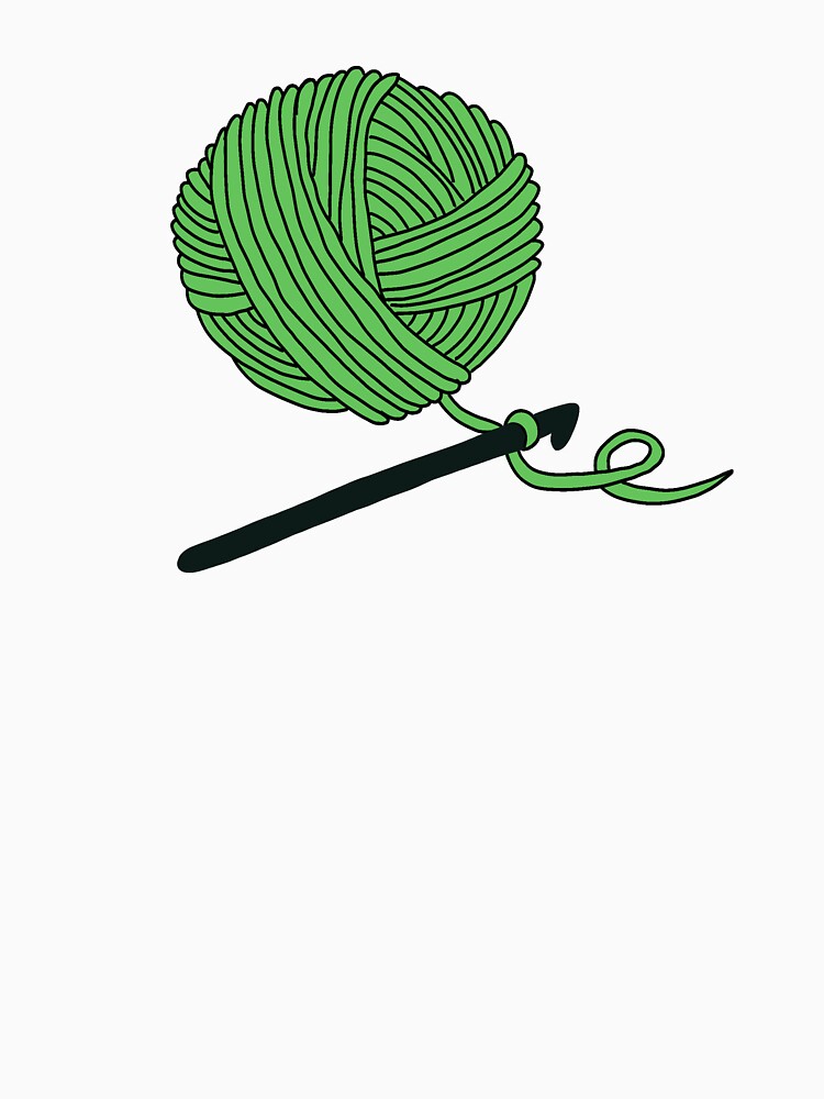 Hobby Illustrations: Green Crochet by ChriseryMerch