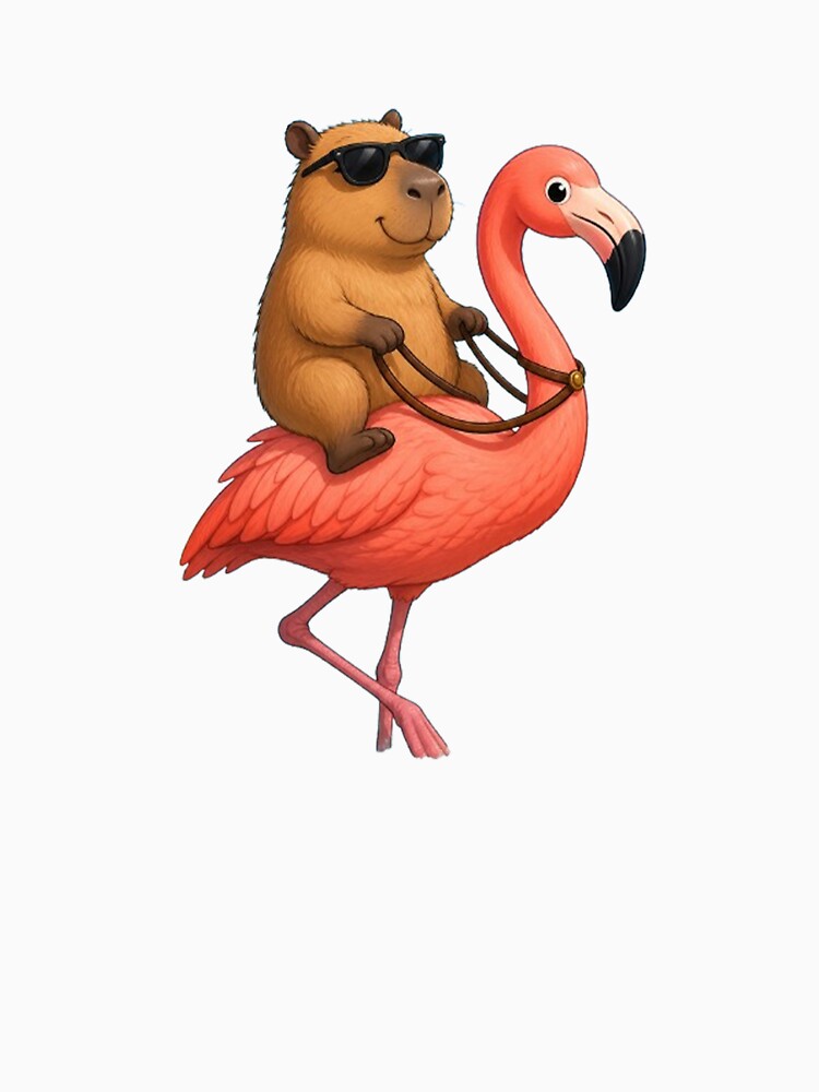 capybara flamingo by Gokuxtreme