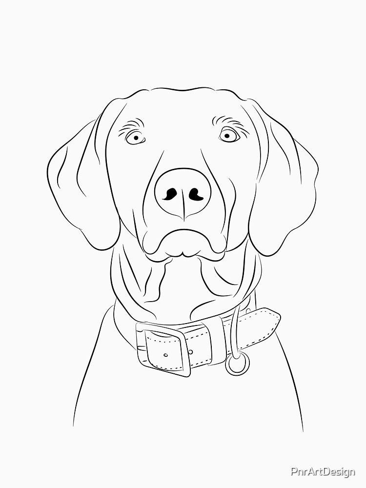 Minimalist Dog Line Art Drawing – Simple One Line Puppy Sketch Design by PnrArtDesign