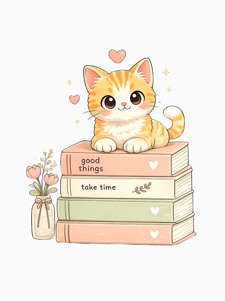 Cat Book Lover – Cute Reading Cat by Cool Tee World