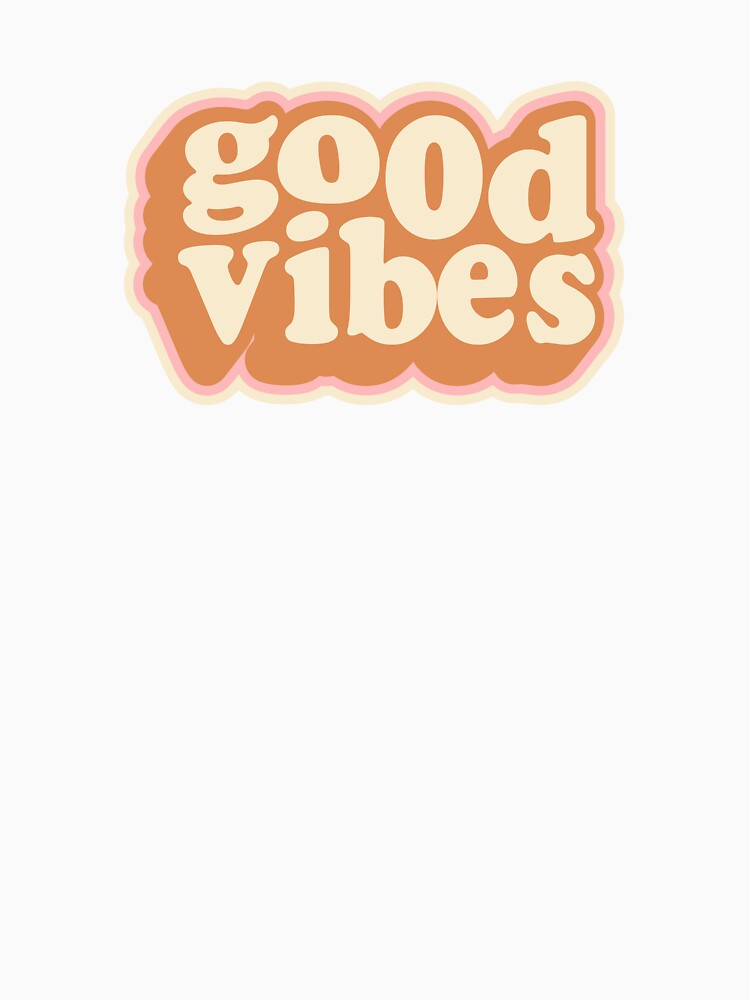 Retro Good Vibes Typography Print by velorea