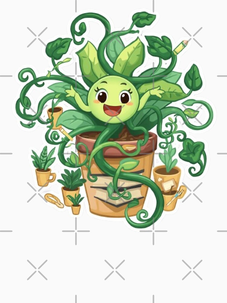 Cute Chaotic Houseplant | Funny Botanical Monster Sticker by Stylestickers55