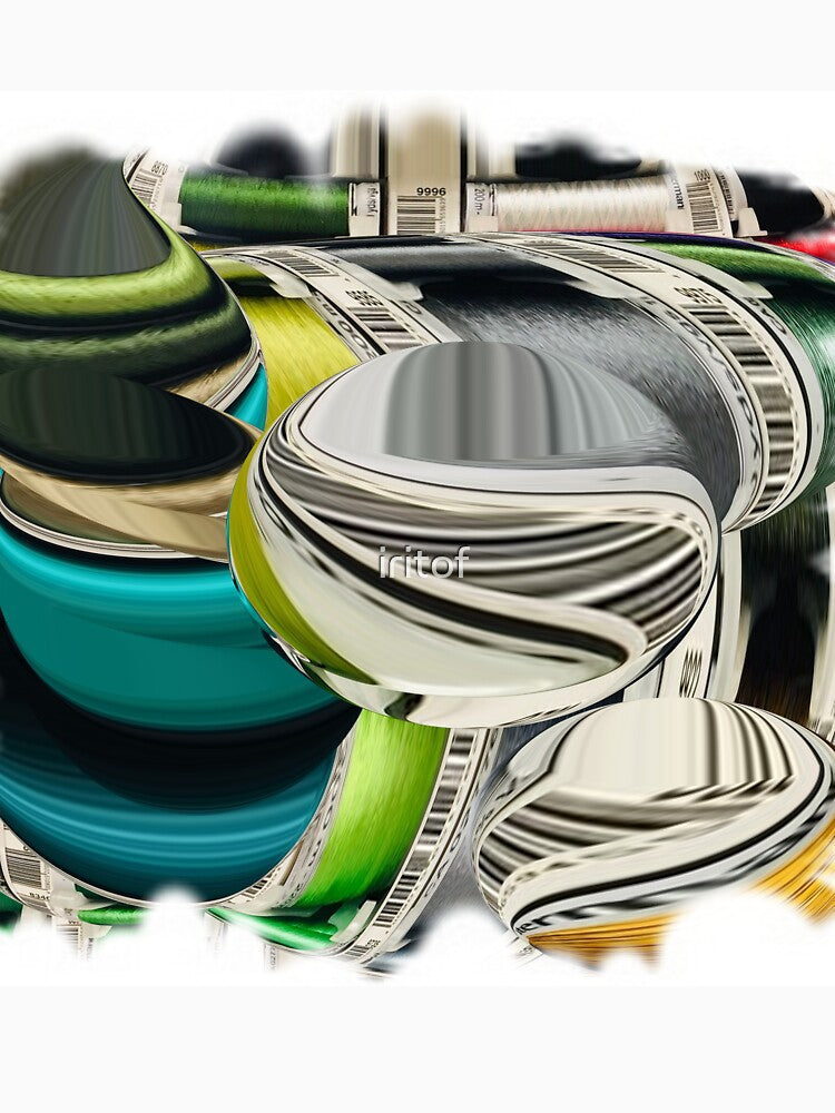 Silver- Teal swirls  by Iritof by iritof