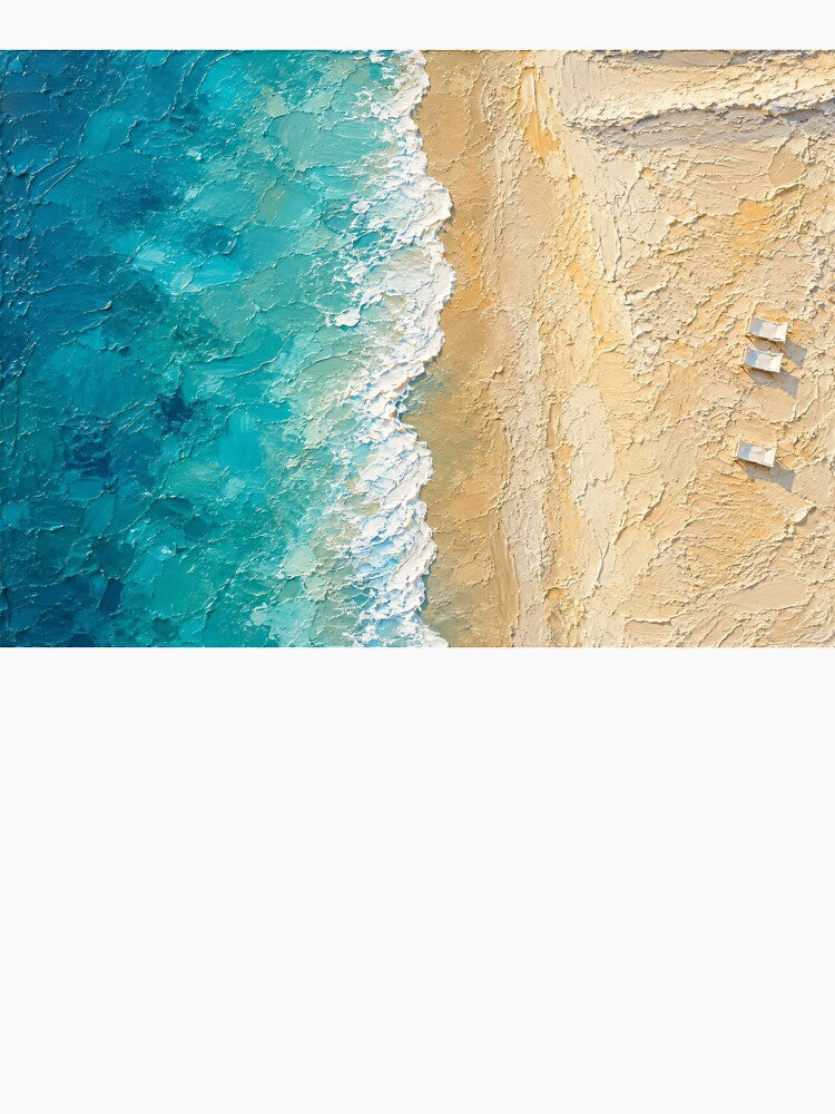 Turquoise Coast – Textured Ocean & Beach Art by H-Tsvetkova
