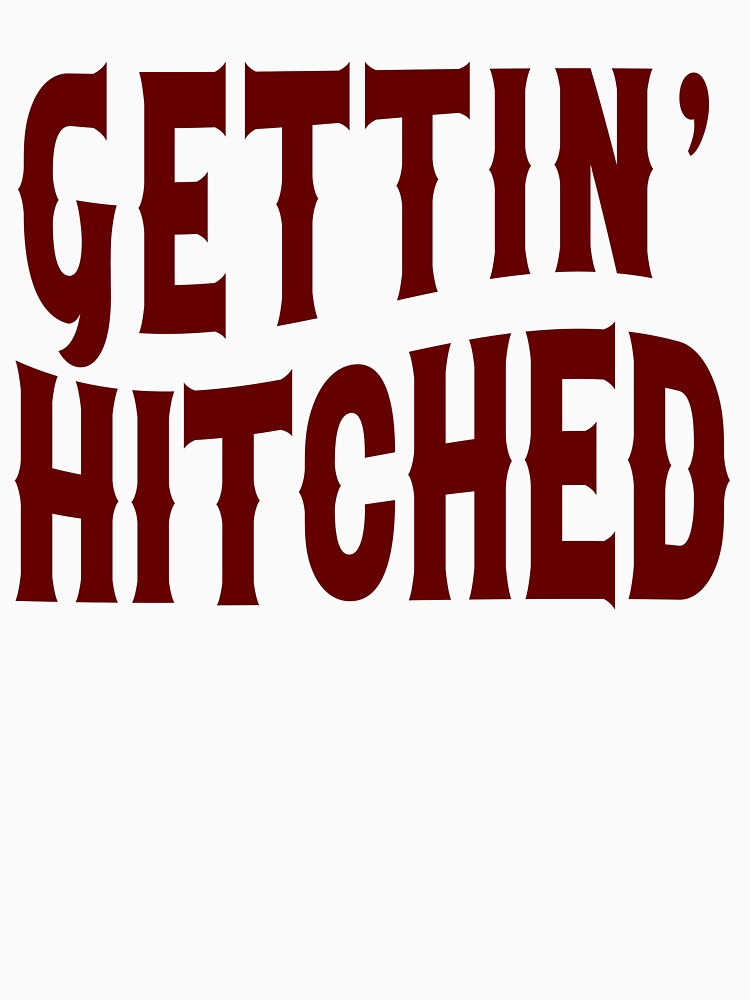 Nashville Bachelorette Party Gettin' Hitched Dark Red Gift for Bride by mysticblvd