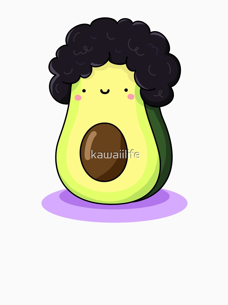 Kawaii Avocado with Afro by kawaiilife