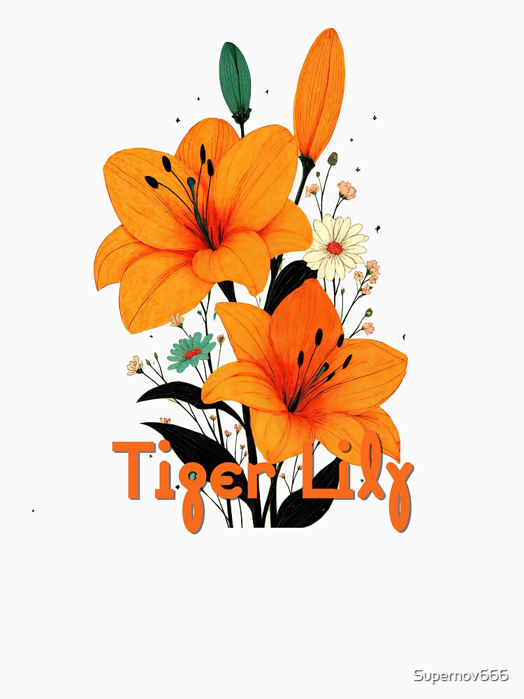 Tiger Lily Bloom Botanical Radiance by ForeverPrintsOK