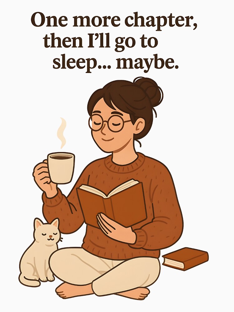 Cute Bookish Aesthetic Design – Cozy Quotes & Mental Health Awareness – Kawaii Stickers, T-Shirts, Tote Bags & More by miciana1417