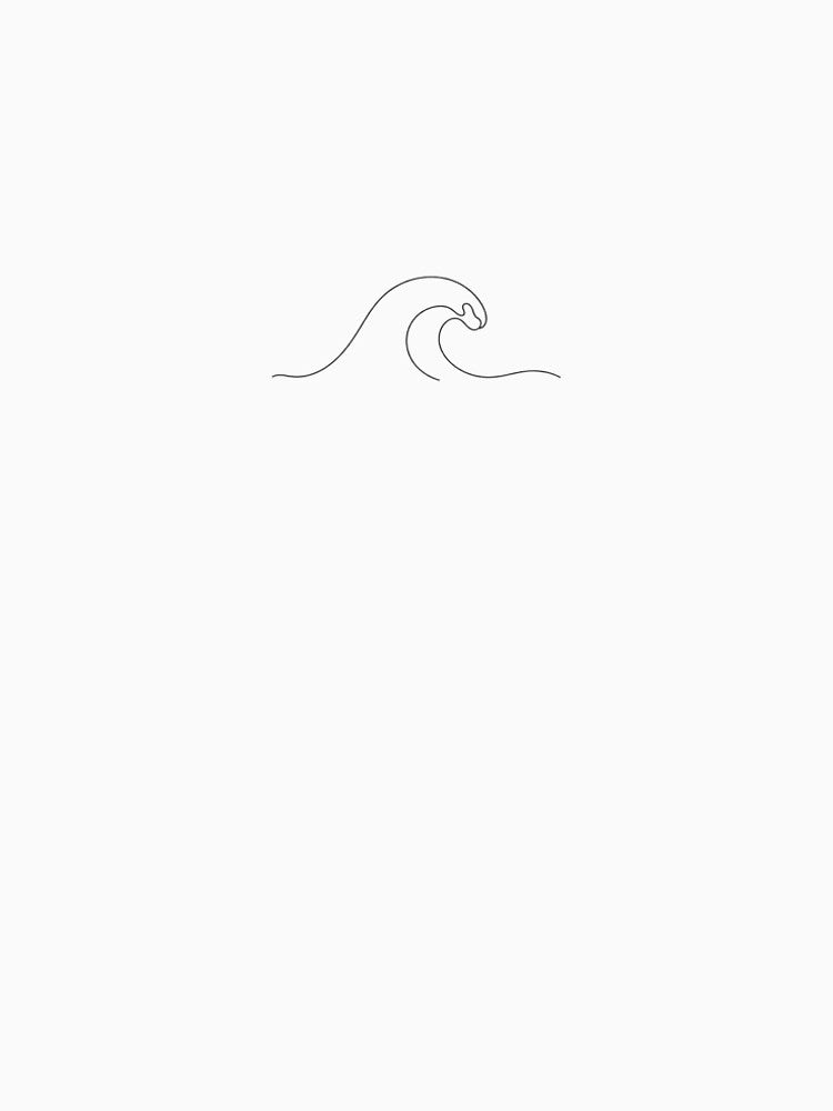 Minimalist Ocean Wave Line Art by Papillon Studio