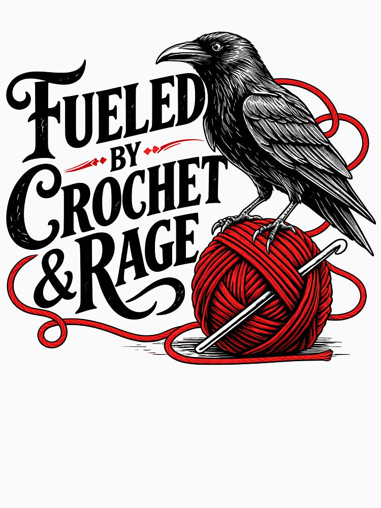 Fueled By Crochet And Rage Funny Coven Crochet Yarn by roni-harbor