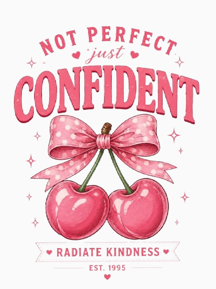 Not Perfect Just Confident Cherry Coquette Design by AveniaOficial