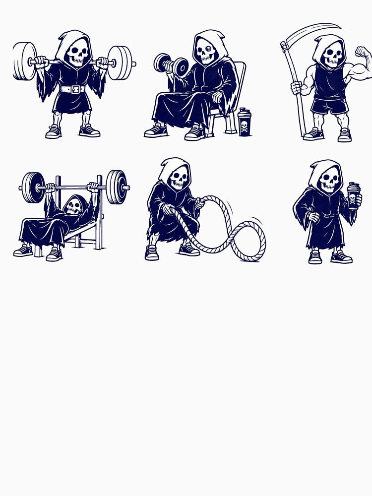 Grim Reaper Gym Stuff by spencestees