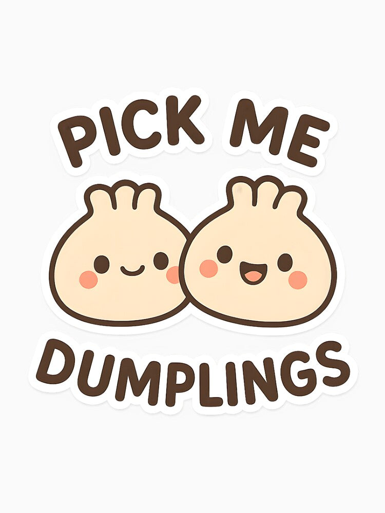 Pick Me Dumplings – Cute Kawaii Food Illustration by OsasChild