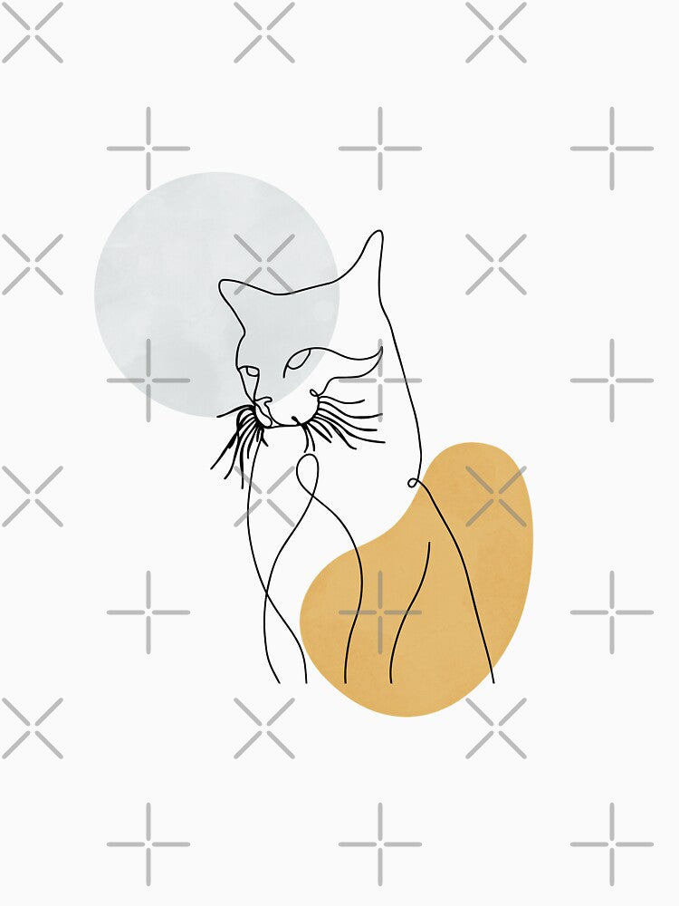 line art Cat illustration by Elena Loda