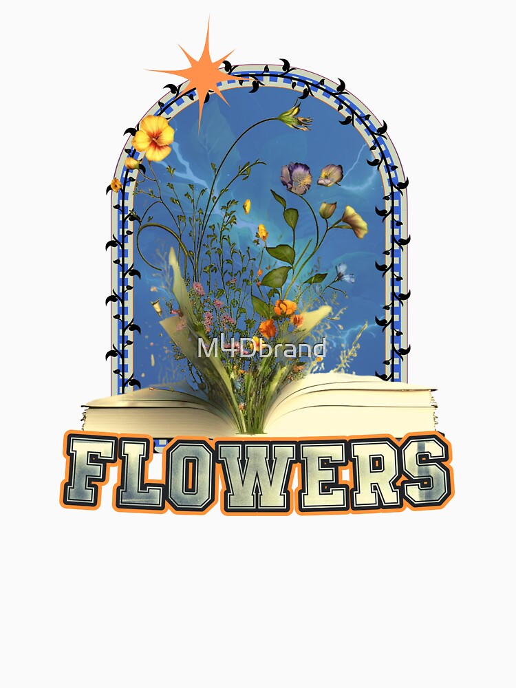 Flowers Growing From an Open Book | Book Lover Botanical Reading Design by M4Dbrand