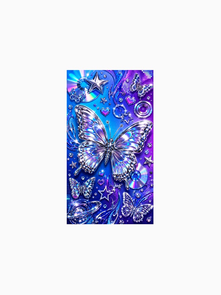 Y2k Gift - Chrome Butterfly Phone Case by RedRubyBubble