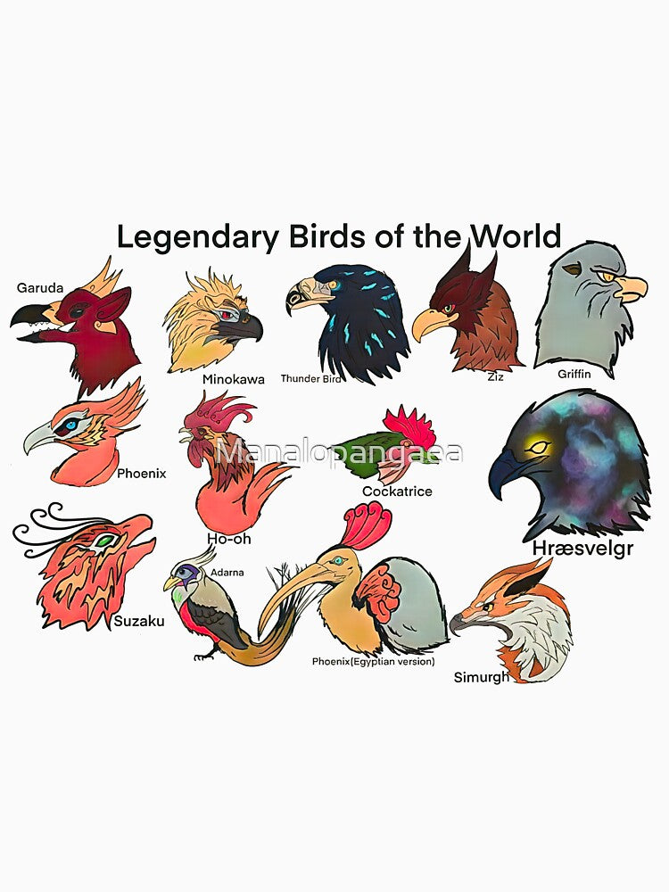 Legendary Birds of the world by Manalopangaea