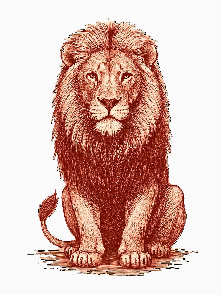 Lion Line Art by AWildLifeShop