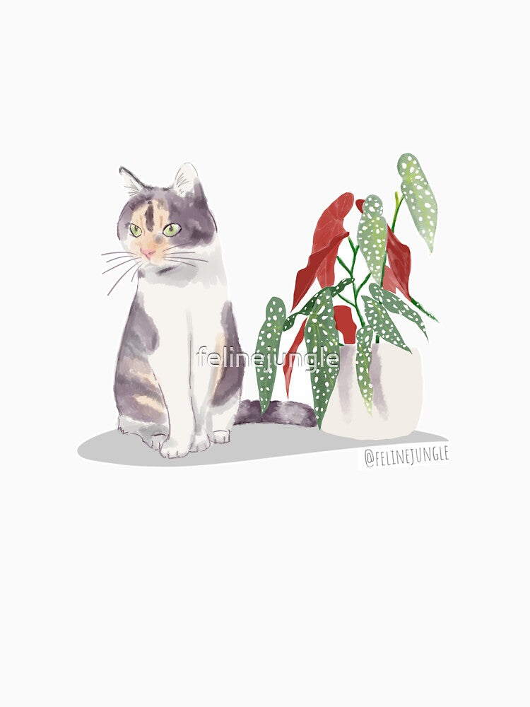 Tropical Begonia Cat by felinejungle