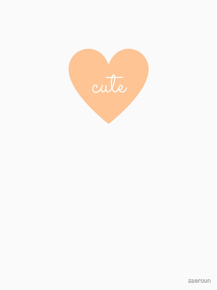 Cute Heart Print (Soft Orange) by saeroun