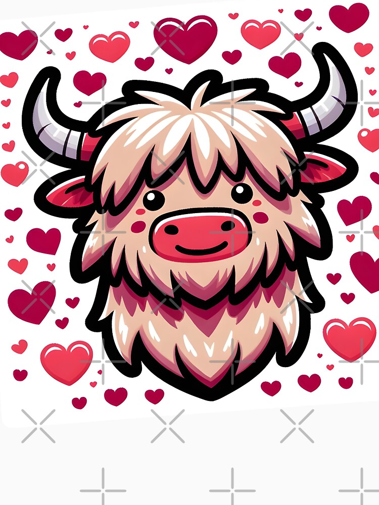 Valentine Highland Cow by Truck Stop One