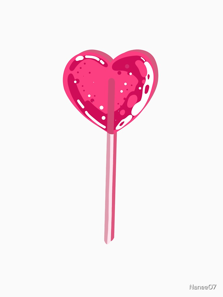 Pink heart candy lollipop by Nanee07