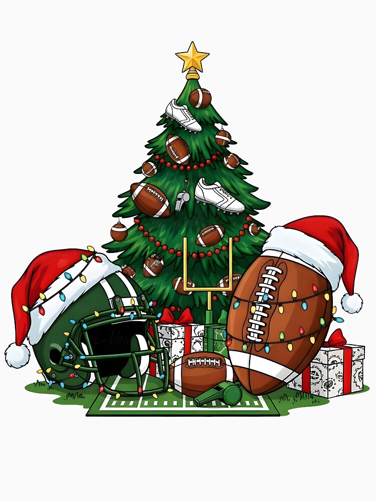 Football Christmas Tree Football Lover Festive Season by KroghDs