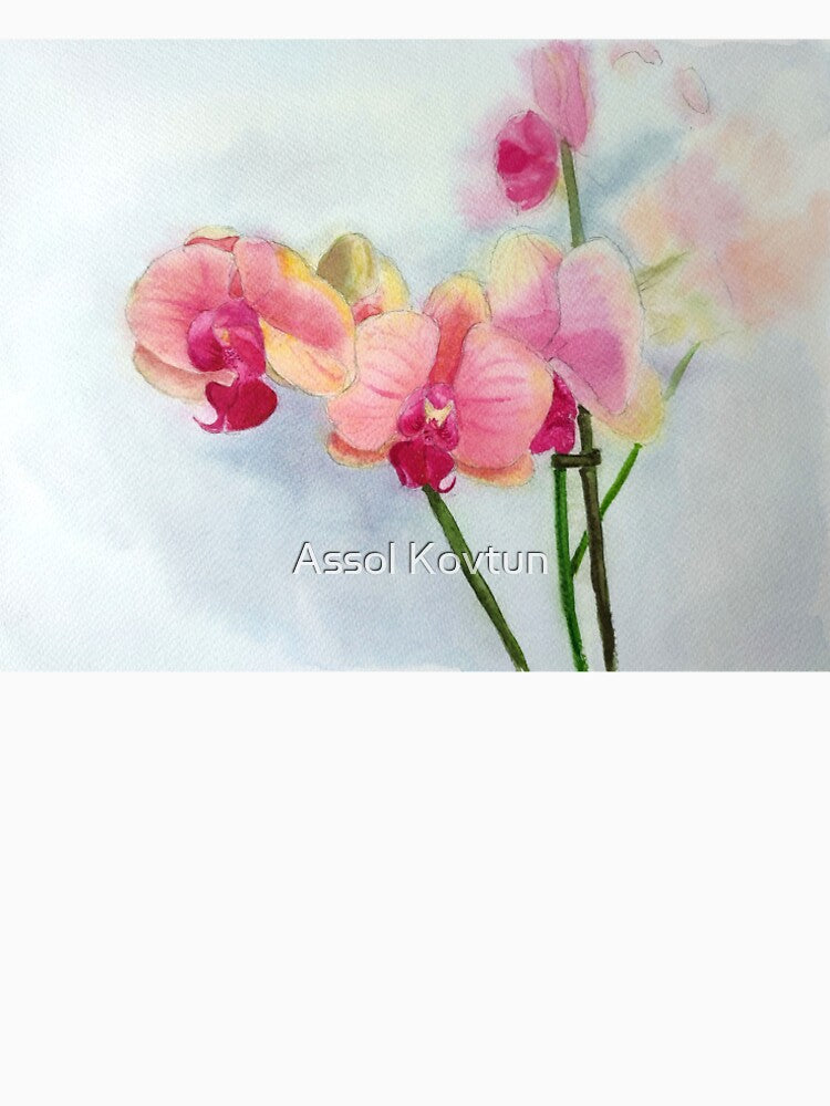 Orchid watercolor painting by Assol Kovtun