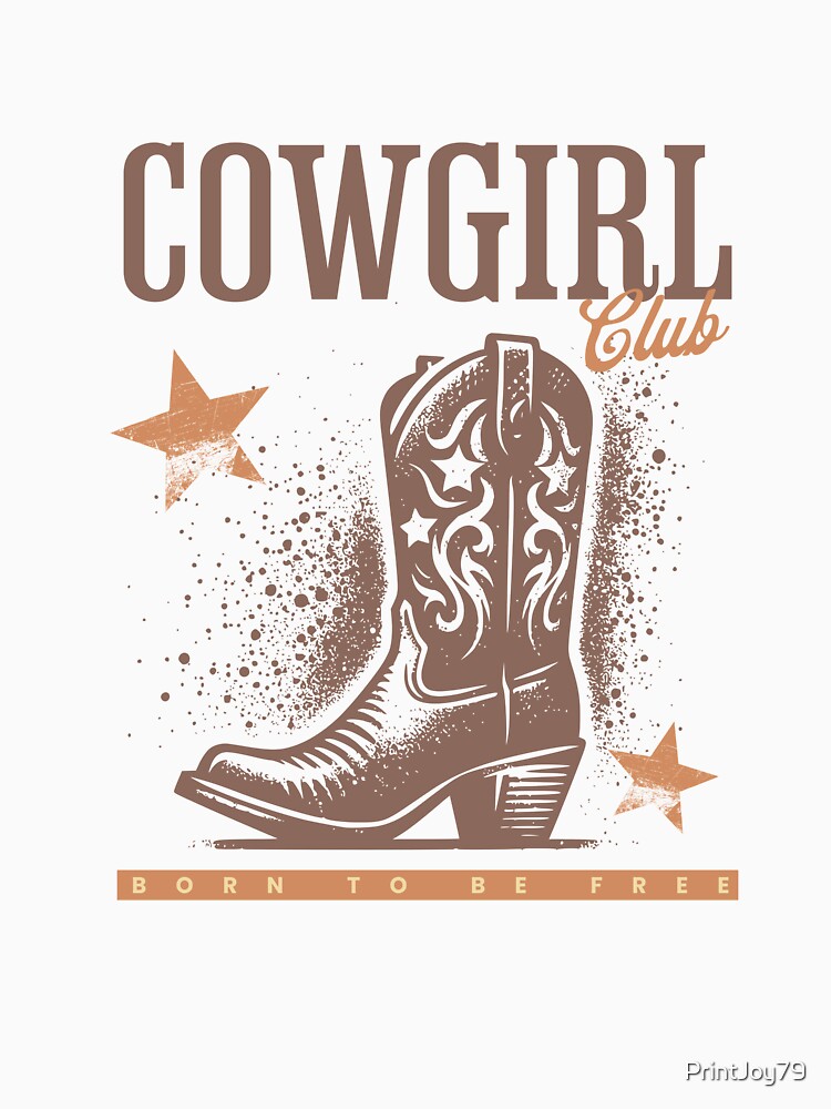 Cowgirl Club Vintage Western Graphic Design by PrintandJoy